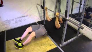 Horizontal Barbell Pull Up