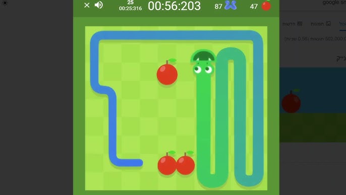 I got 100 Apples in Google Snake Game : r/notinteresting