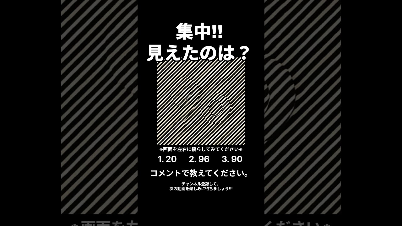 #集中見えたもの #二重イメージ #錯視イラスト #心理テスト