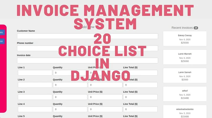 20 - HOW TO ADD A CHOICE FIELD IN DJANGO - INVOICE MANAGEMENT SYSTEM