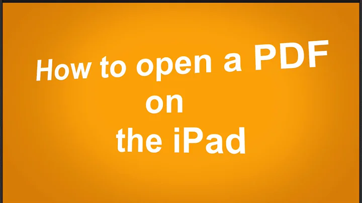 How to open a PDF file in Mail on the iPad