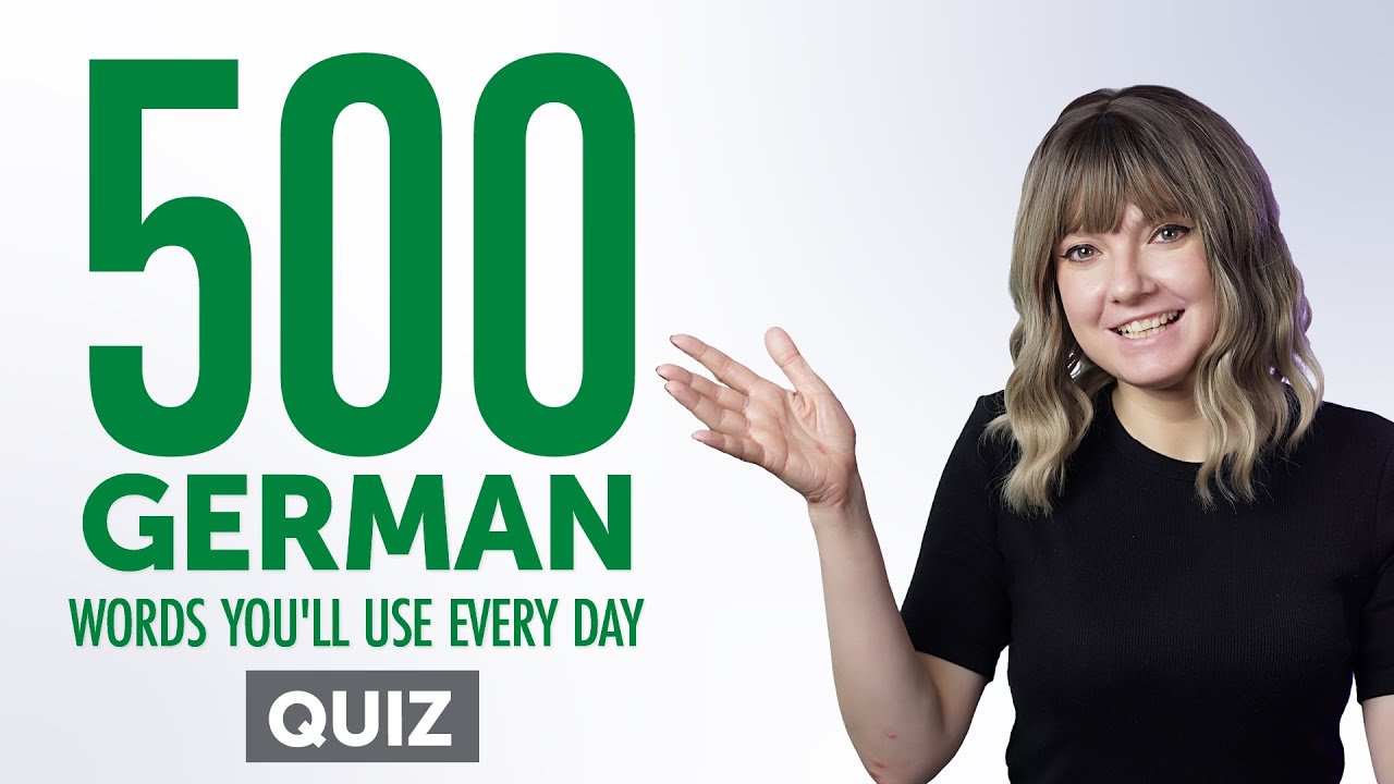 Quiz | 500 German Words You'll Use Every Day - Basic Vocabulary #90 ...