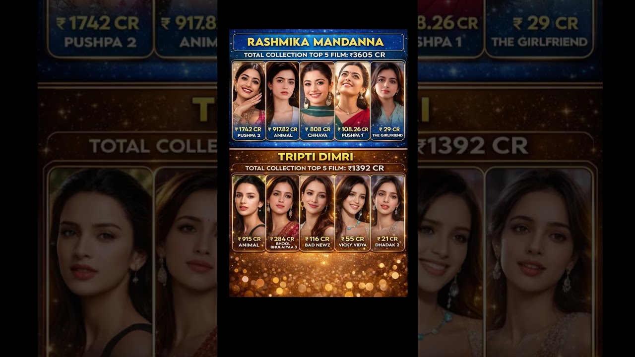 Box Office Battle 🔥 Rashmika Mandanna & Tripti Dimri 