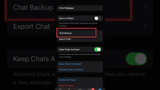 How to Backup Whatsapp Chats in Iphone | How to A-Z | #whatsappbackup #iphone screenshot 1