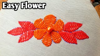 hand embroidery easy hand work flower design