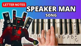 Everybody Wants To Rule The World Piano Tutorial 🌎 Speaker Man Piano Lesson With Letter Notes