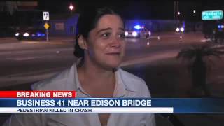 Fatal motorcycle vs  pedestrian crash in N. Fort Myers