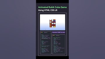 animated rubik cube game using html#and  css #or  javascript @RajnishRajput-i9s @creativeetc