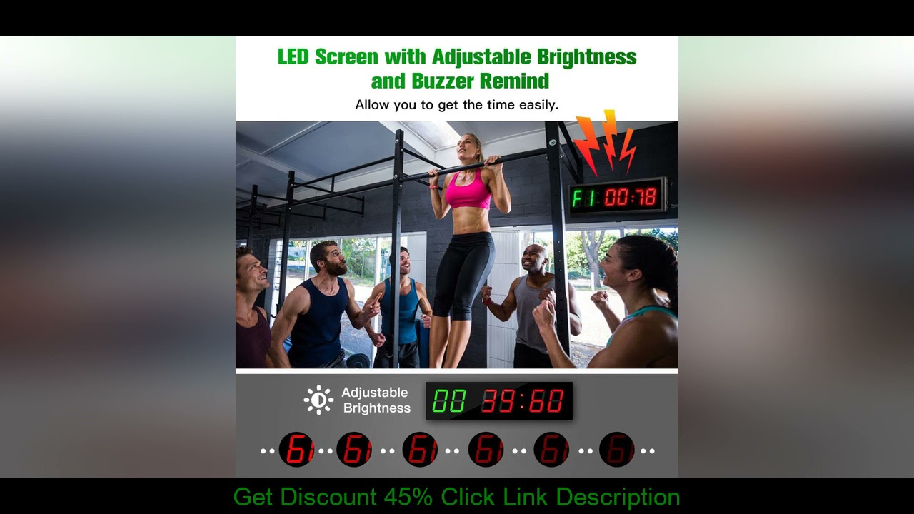 Slide Training Timer LED Display Electronic Clock Stopwatch Interval Timer Prescise Wall Clock with