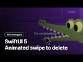 SwiftUI & Rive - Create an animated swipe to delete