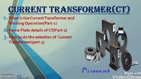 What is current Transformer(CT) and its working