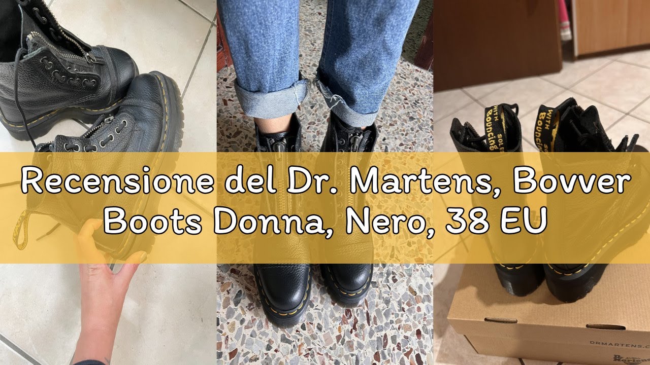 Recensione del Dr. Martens, Bovver Boots Donna, Nero, 38 EU