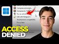 How To Fix Access Denied Please Log In With Administrator In Windows 11 | Tutorial 2026