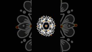 5 dots simple kolam | Beautiful star kolam for beginners | chukkalamuggulu | dotsrangoli | muggulu