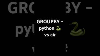 GROUPBY- python vs c#