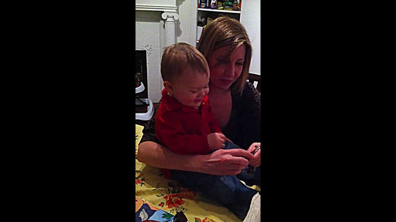 Baby JT Laughing Hysterically Opening A Car Key