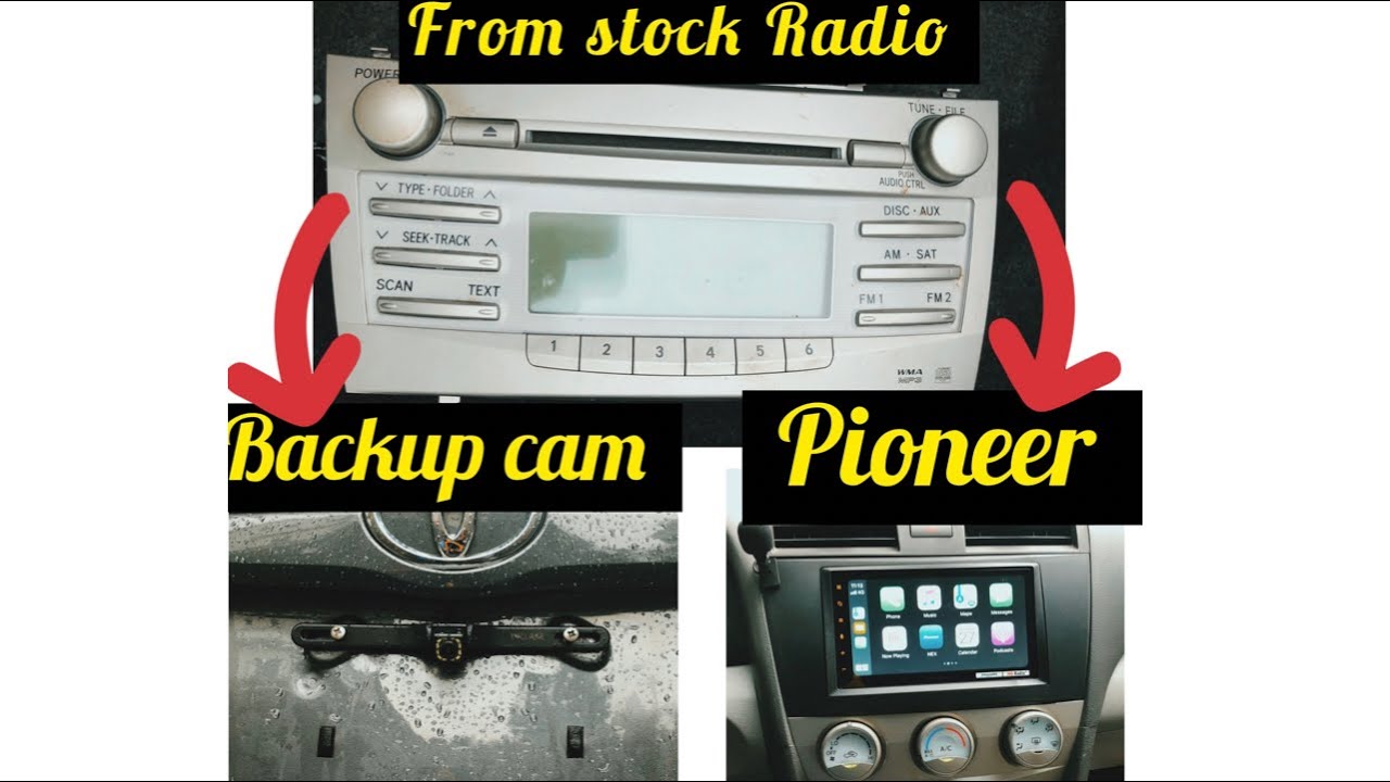 2010 Toyota Camry (radio Installation) and backup camera Part 3 - YouTube