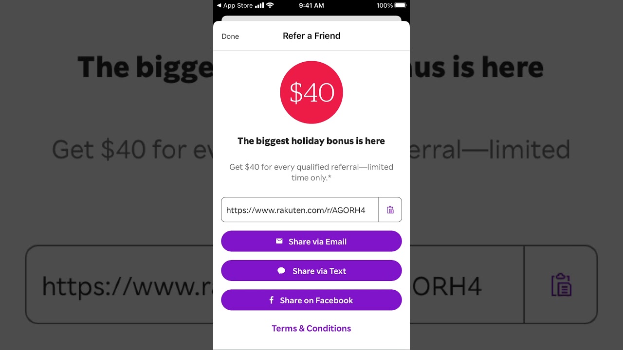 How to CREATE A REFERRAL LINK in RAKUTEN app?