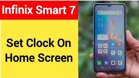 How to set clock on home screen, Infinix Smart 7 me time set kaise karen