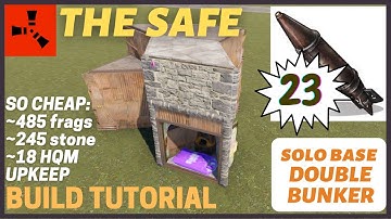 CHEAPEST 23 Rocket Solo Starter Base, Rust Ultra Compact Double Bunker, Easy Tutorial, Low Upkeep