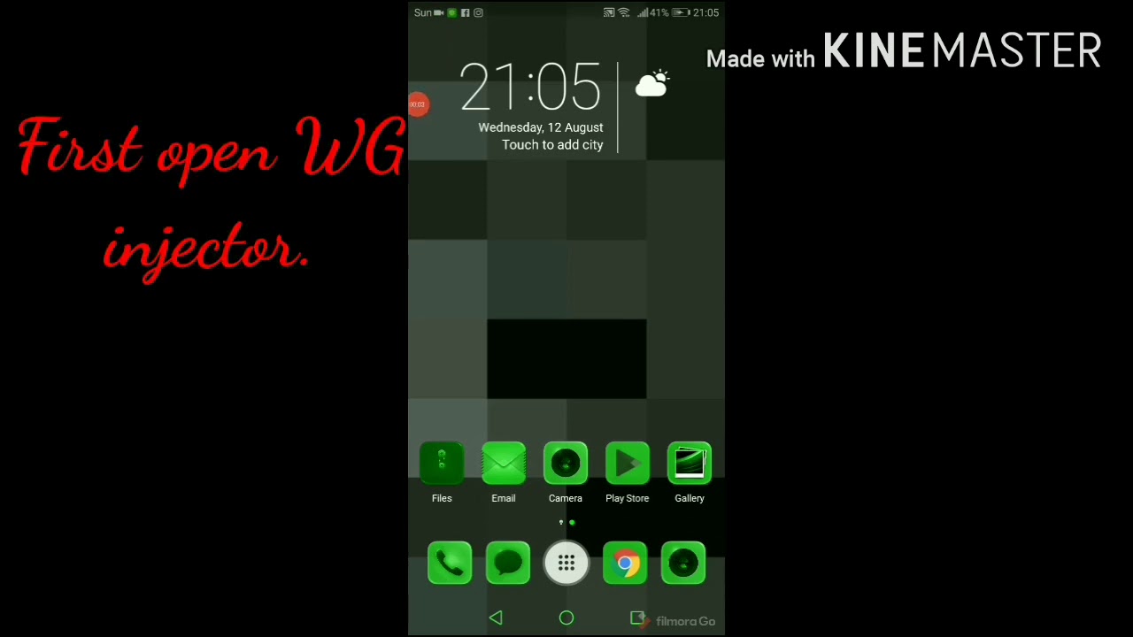 Password of the wg injector. YouTube