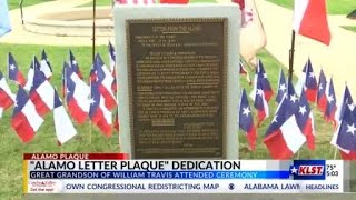 Iconic Alamo letter now on display at Tom Green courthouse