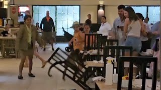 Watch a Monkey Crash a Breakfast Buffet
