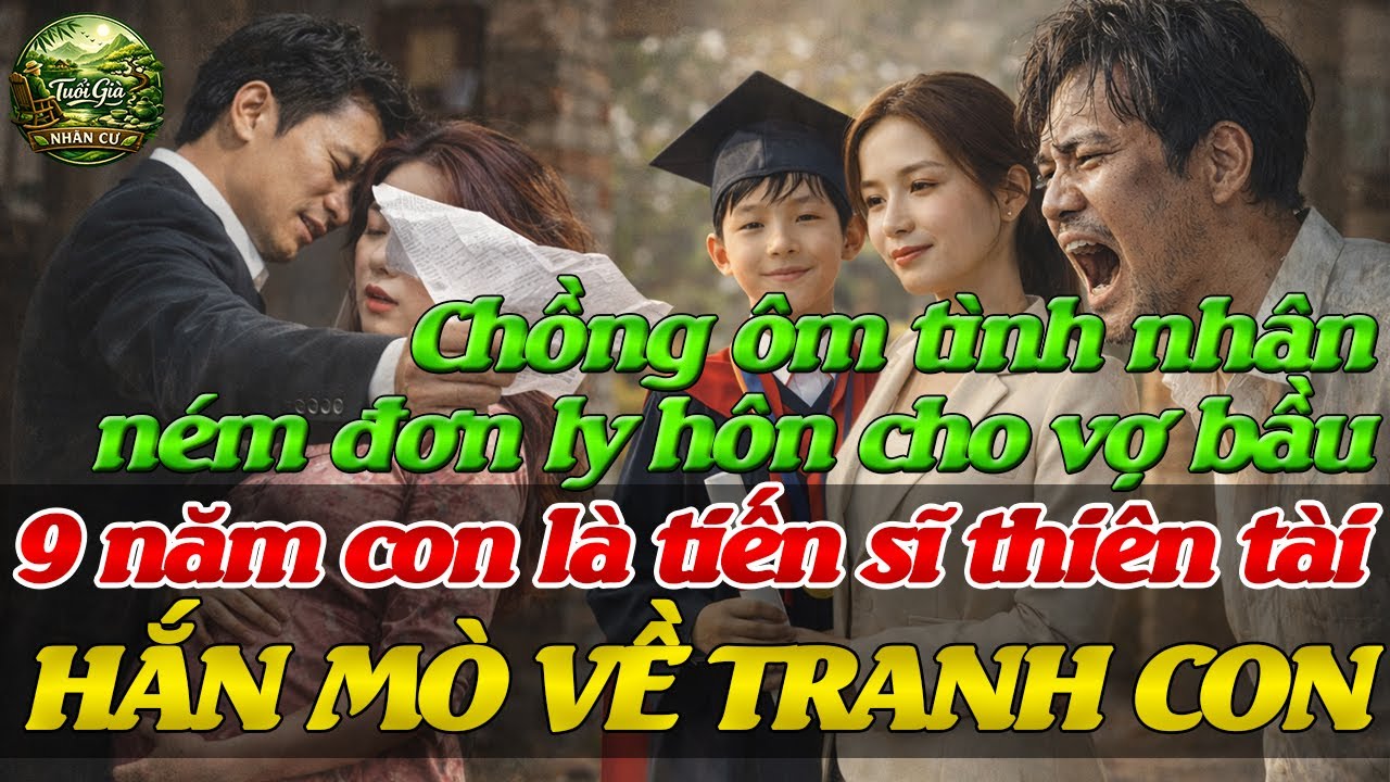 Chồng ôm tình nhân n/ém đơn ly hôn cho vợ bầu. 9 năm sau con là tiến sĩ thiên tài hắn quay lại giành