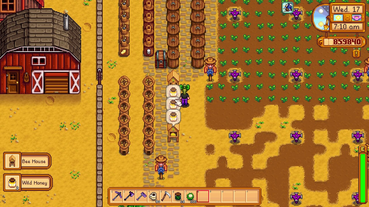 optimal layout for honey in stardew valley