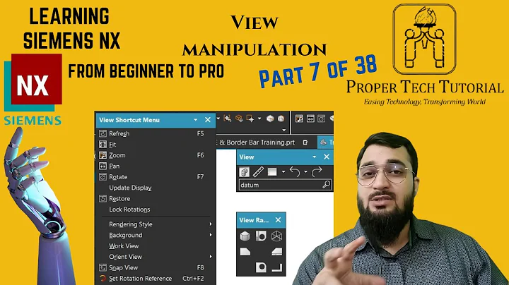 View Manipulation in NX | Zoom, Pan, Rotate & Orient View (7/38) | @ProperTechTutorial Arslan
