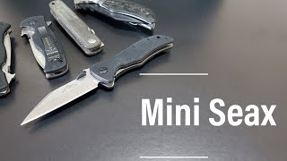 Emerson Knives Collection #69 - Mini Seax (Comparison with Mini CQC7, A100, Sheepdogs and Full Seax)