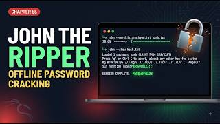 How to Crack Passwords Offline Using John the Ripper | Chapter 55 | 2026 #kali #linux