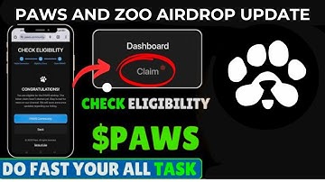 PAWS AND ZOO AIRDROP UPDATES | PAWS AIRDROP LISTING DATE | ZOO AIRDROP LAUNCH DATE |