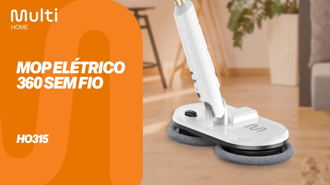 Mop Elétrico Para Pisos e Vidros Sem Fio - HO315 - YouTube