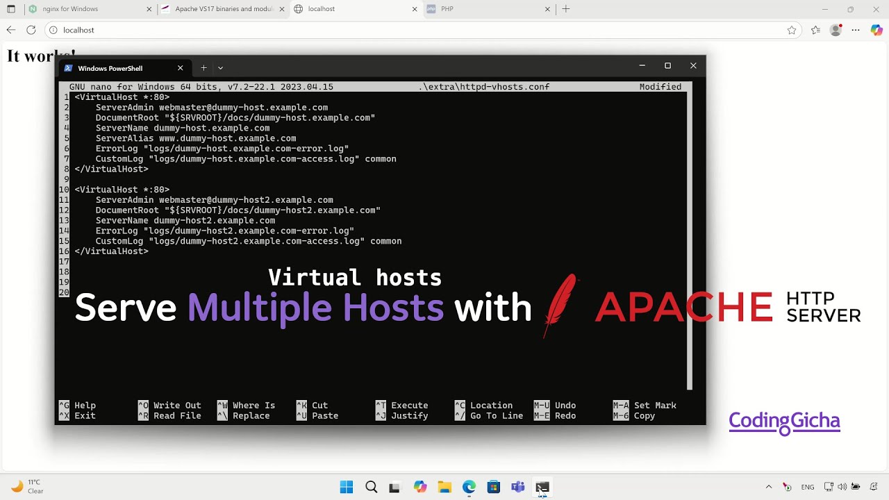 Serve Multiple Hosts with Apache HTTP Server - YouTube