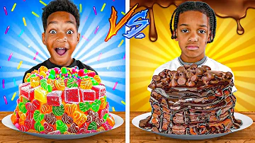 CHOCOLATE VS CANDY FOOD CHALLENGE | The Prince Family Clubhouse