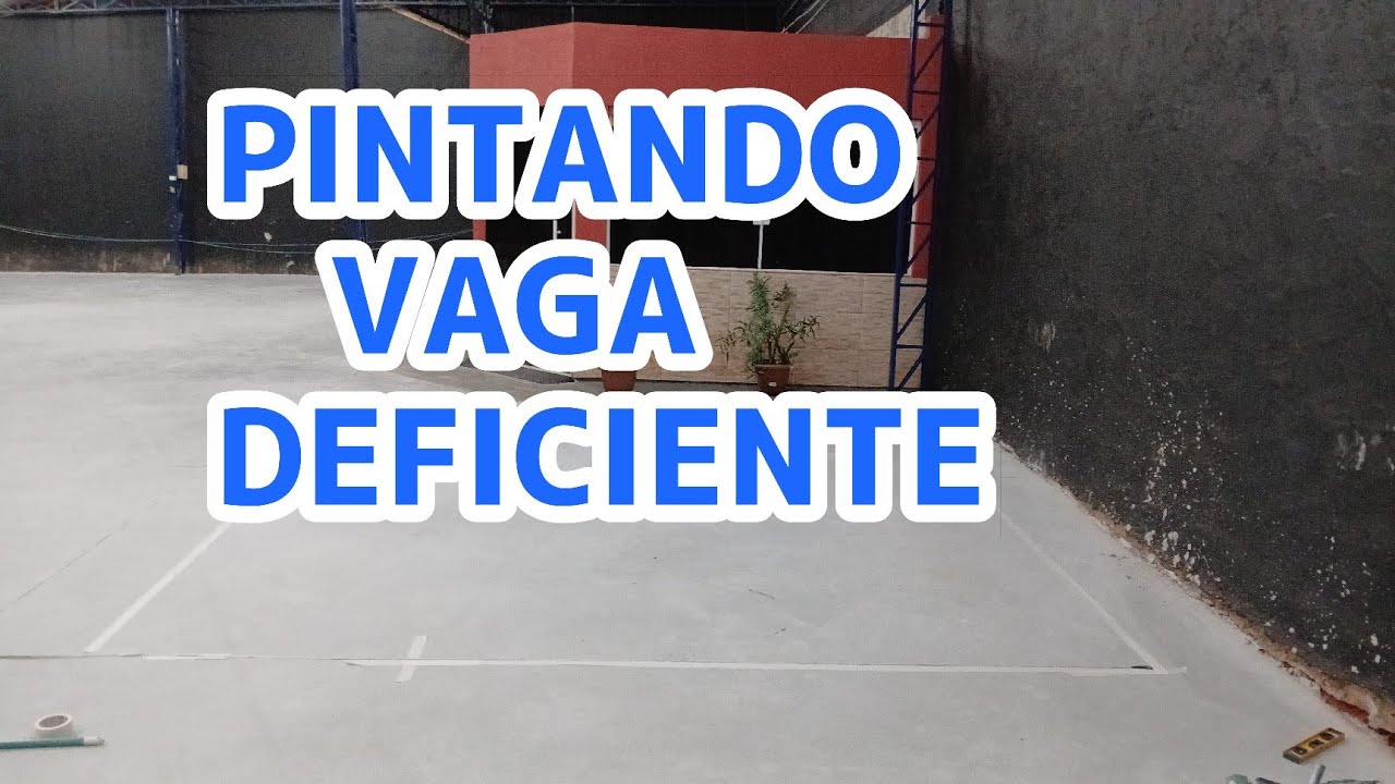 Como pintar vaga de deficiente sem molde