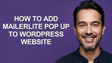 How to Add Mailerlite Pop Up to Wordpress Website - KevinHowTo