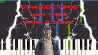 Stranger Things - Main Theme (Synthesia) Piano Tutorial With Sheet Music