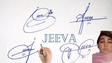 jeeva stylish name signature#name  signature with arooj
