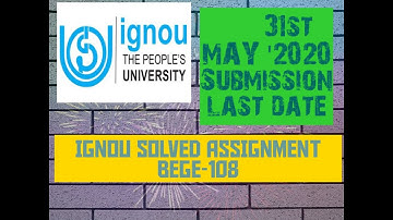 IGNOU BEGE-108 SOLVED ASSIGNMENT BY #EDUCATIONGYM