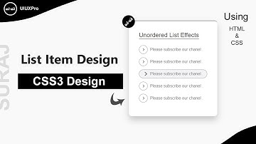 CSS List Item design | HTML CSS Creative List Item Design | @uiuxpro