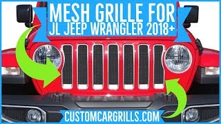 Sports Performance Jeep Wrangler 2018+ JL Mesh Grill Installation How-To by customcargrills.com