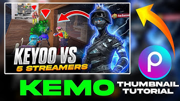Make This Amazing Gaming Thumbnail Likh #kemo In PicsArt 🔥