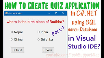 How to Create Quiz Application in C#.NET using SQL Server Database? [Part-1] [With Source Code]