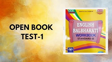 Std 3|Open book test-1|English Workbook Question Answers|