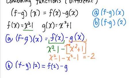 Combining Functions (Difference)