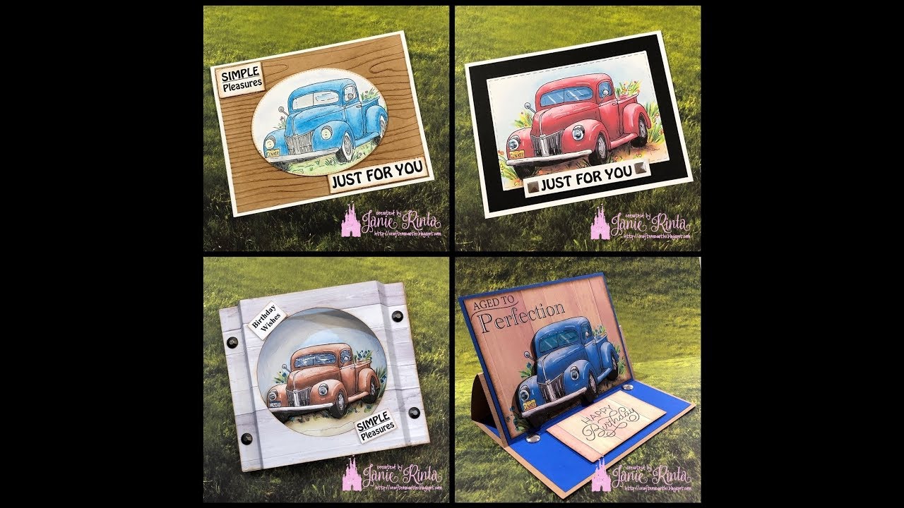 4 Cards 4 Techniques 1 Digi Stamp Set With Sparkle N Sprinkle YouTube