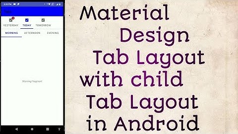 Material Design Child Tab Layout in Android