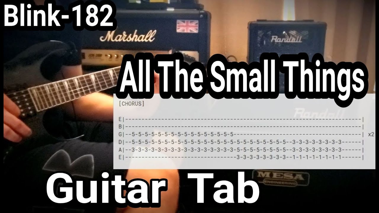 Blink 182-All The Small Things Guitar Tabs/Cover - YouTube